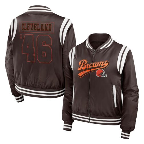 Cleveland Browns Bomber Full-Zip Jacket - Image 3
