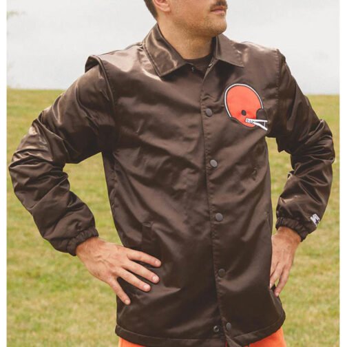 Cleveland Browns Coach Brown Jacket - Image 3