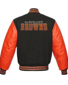 Cleveland Browns Grey and Orange Jacket