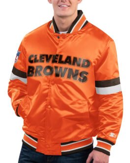 Home Game Cleveland Browns Orange Jacket