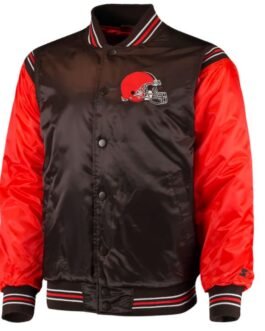 Cleveland Browns Varsity Red and Black Starter Jacket