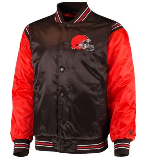 Cleveland Browns Varsity Red and Black Starter Jacket