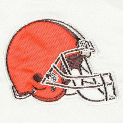Cleveland Browns Line Up White Satin Jacket - Image 4