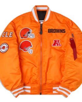 Cleveland Browns MA-1 Orange Jacket