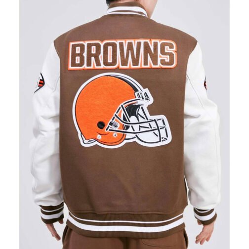 Cleveland Browns Mash Up Varsity Jacket - Image 2