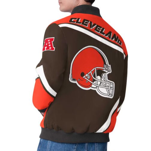 Cleveland Browns Maximum Racing Brown Jacket - Image 2