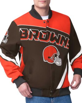 Cleveland Browns Maximum Racing Brown Jacket