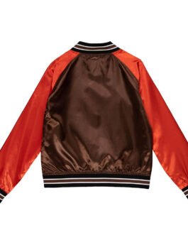 Cleveland Browns Team 2.0 Brown and Orange Satin Jacket
