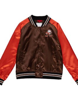 Cleveland Browns Team 2.0 Brown and Orange Satin Jacket