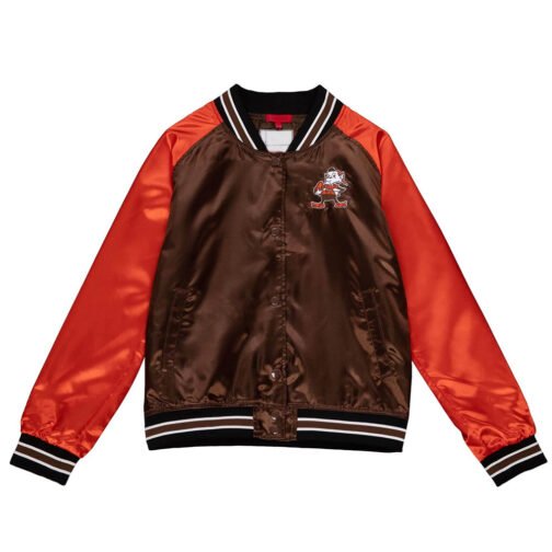 Cleveland Browns Team 2.0 Brown and Orange Satin Jacket