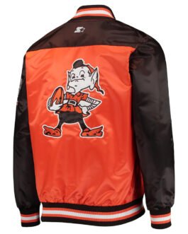 Cleveland Browns The Tradition II Brown and Orange Satin Jacket