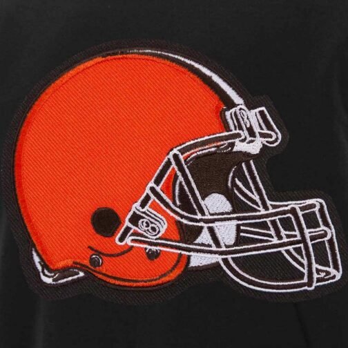 Cleveland Browns Two-Tone Varsity Wool/Leather Jacket - Image 3