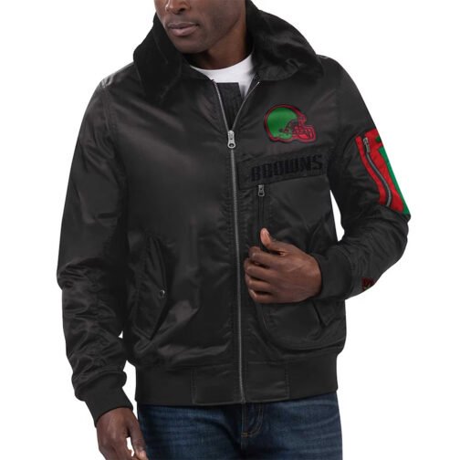 Cleveland Browns Ty Mopkins Black Jacket - Image 3