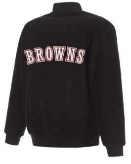 Varsity Cleveland Browns Black Wool Jacket