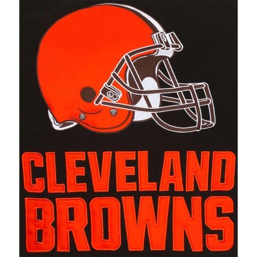 Cleveland Browns Varsity Black and White Jacket - Image 4