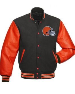 Cleveland Browns Grey and Orange Jacket
