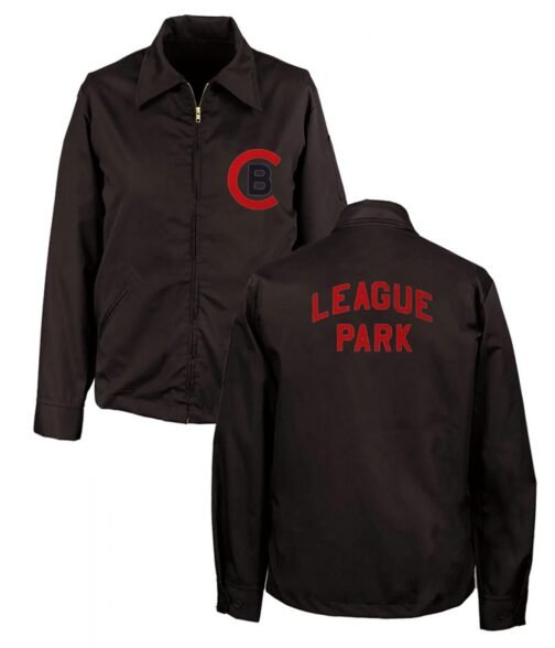 Zip Up Cleveland Buckeyes Grounds Crew Jacket - Image 5