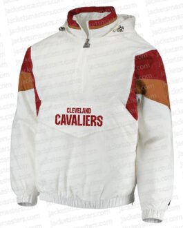 Breakaway Cleveland Cavaliers White Half-Zip Jacket