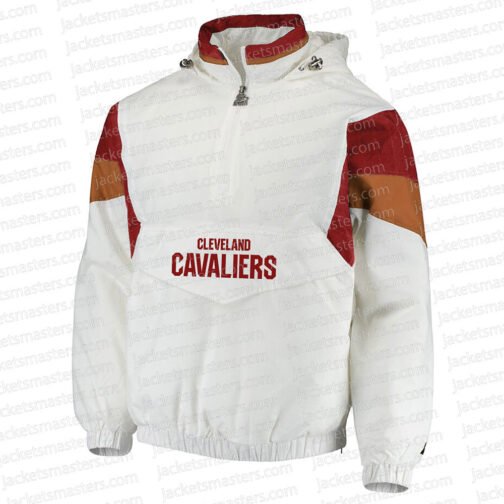 Breakaway Cleveland Cavaliers White Half-Zip Jacket
