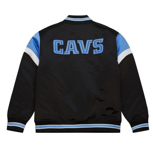 Cleveland Cavaliers Heavyweight Black Satin Jacket - Image 2