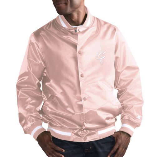 Cleveland Cavaliers Pink Satin Jacket - Image 4
