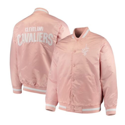 Cleveland Cavaliers Pink Satin Jacket - Image 3