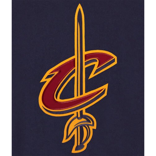 Cleveland Cavaliers Poly Twill Navy Blue Jacket - Image 3