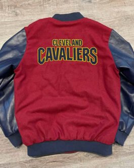 Cleveland Cavaliers Red and Navy Varsity Jacket