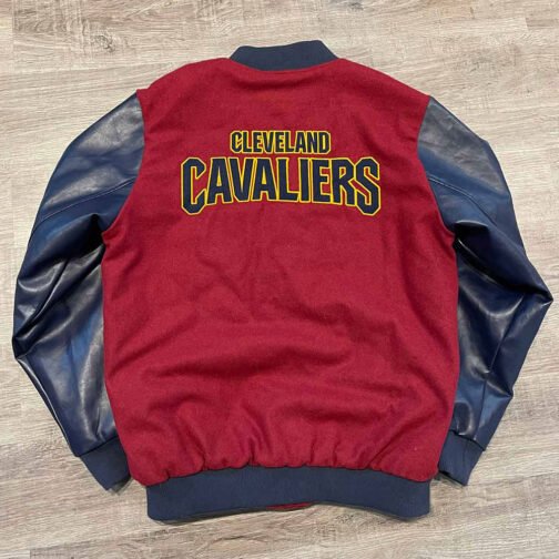 Cleveland Cavaliers Red and Navy Varsity Jacket - Image 2