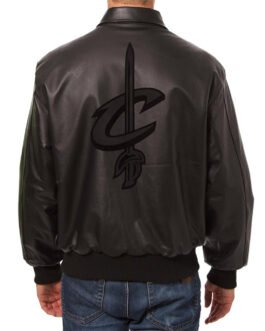 Cleveland Cavaliers Shirt Collar Leather Jacket
