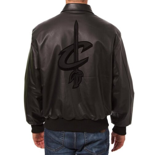 Cleveland Cavaliers Shirt Collar Leather Jacket - Image 2