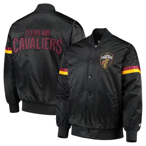 Cleveland Cavaliers The Champ Black Satin Jacket - Image 3