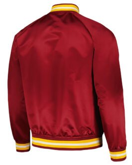 Cleveland Cavaliers Throwback Wordmark Wine Satin Jacket