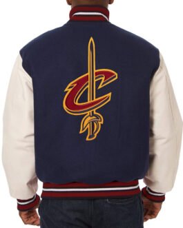 Cleveland Cavaliers Domestic Varsity Navy and White Jacket