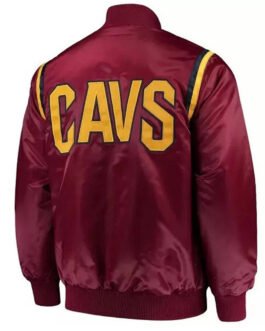 Cleveland Cavaliers Wine Teddy Satin Jacket