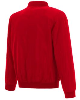 Red Cleveland Guardians Bomber Nylon Jacket