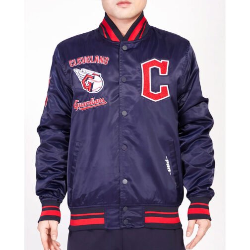 Cleveland Guardians Retro Classic Rib Jacket - Image 2