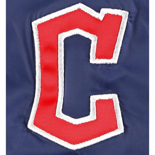 Cleveland Guardians Soft Down Touch Navy Hoodie Jacket - Image 4