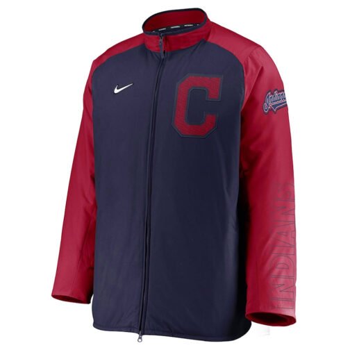 Cleveland Indians Dugout Performance Blue/Red Jacket