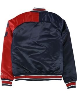 Cleveland Indians Navy and Red Varsity Satin Jacket