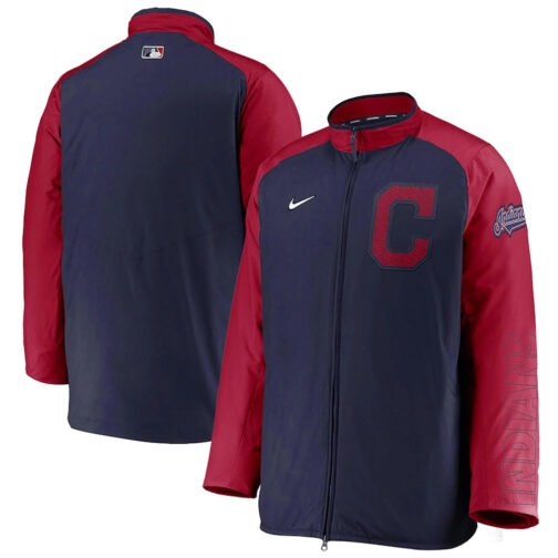 Cleveland Indians Dugout Performance Blue/Red Jacket - Image 3