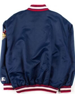 Blue Cleveland Indians Starter Satin Jacket