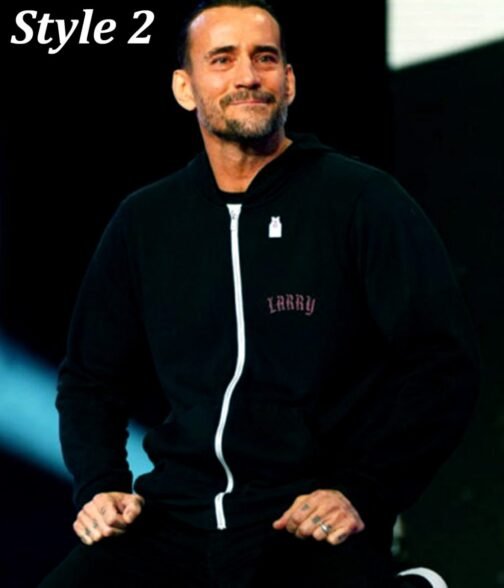 CM Punk Black Zip Up Hoodie - Image 2