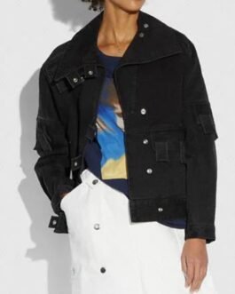 Women’s Black Denim Multi Tab Jacket
