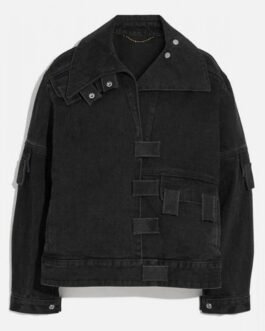 Women’s Black Denim Multi Tab Jacket