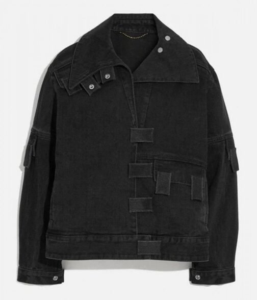 Women’s Black Denim Multi Tab Jacket