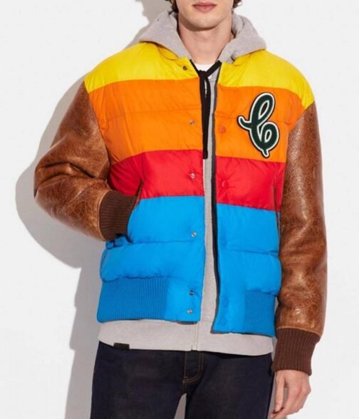 Hybrid Coach Puffer Letterman Jacket