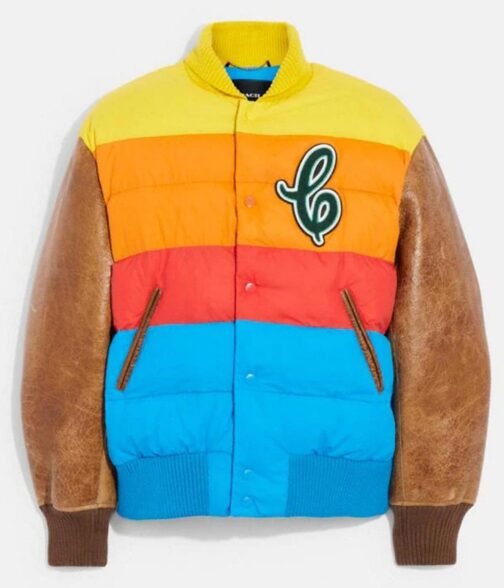 Hybrid Coach Puffer Letterman Jacket - Image 3