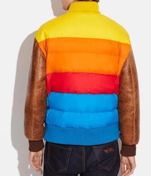 Hybrid Coach Puffer Letterman Jacket - Image 2