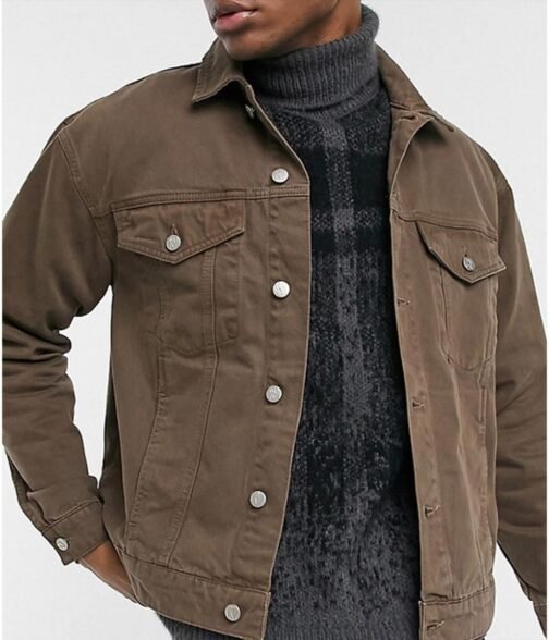 Cobra Kai S05 William Zabka Brown Denim Jacket - Image 4